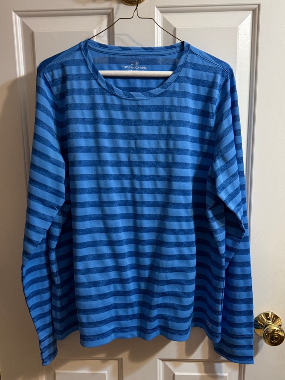 Vineyard Vines Blue Striped Long-Sleeve Crew